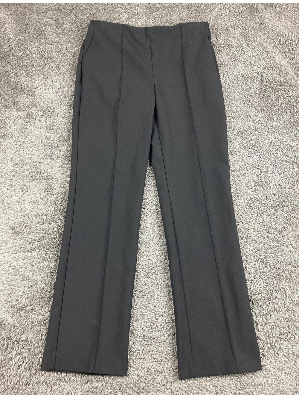 Rachel Zoe Women's Black Pintuck Trousers High Rise Stretch Dress Pants Size 8